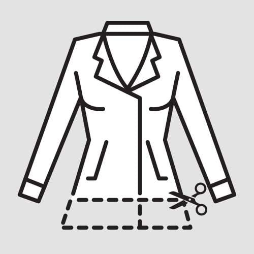 Skrócenie bez podszewki - Kurtki letnie, bluzy, polary