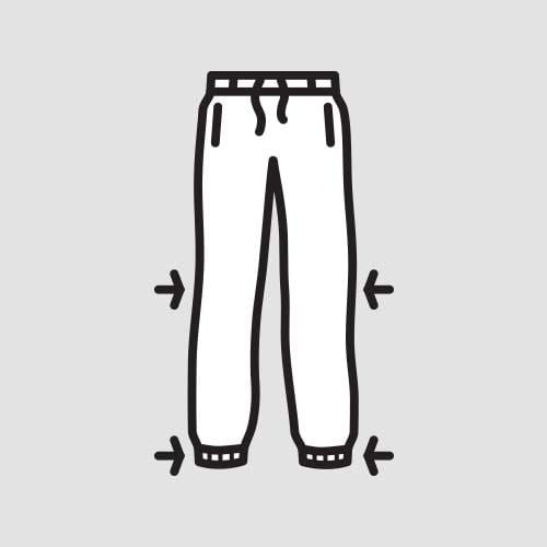 Zwężenie nogawek w dresach, zwężenie ściągaczy