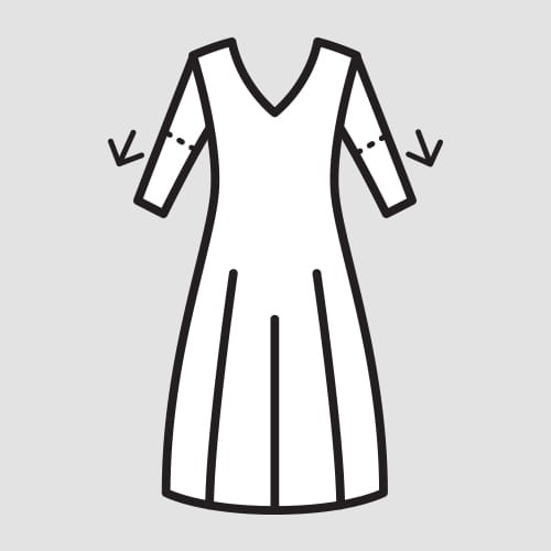 Wydłużenie rękawów sukienki