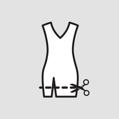 Skrócenie spódnicy z rozporkiem (krótka)