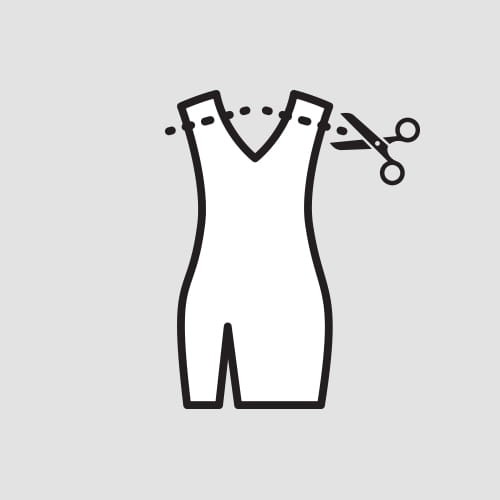 Skrócenie ramiączek spódnicy