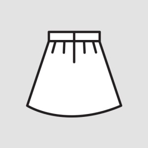Dopasowanie spódnicy zaszewkami (JEANS) tył